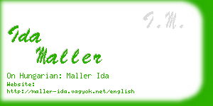 ida maller business card